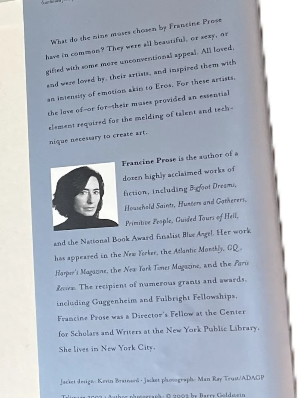 Francine Prose lives muses